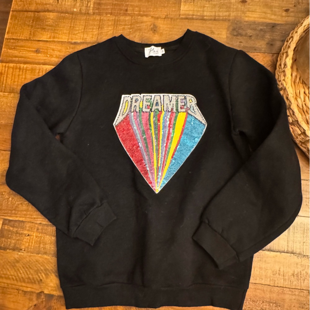 LOLA & THE BOYS Sequined Dreamer Sweatshirt